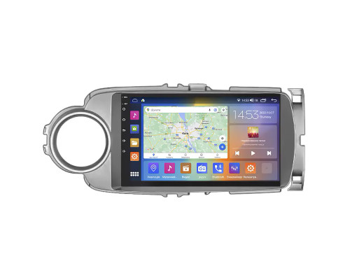 Штатная магнитола Lesko для Toyota Yaris III 2010-2014 экран 9" 4/64Gb CarPlay 4G Wi-Fi GPS Prime