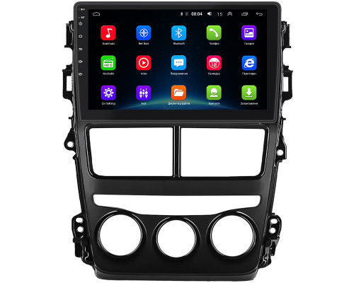 Штатная магнитола Lesko для Toyota Yaris III Рестайлинг 2 2017-2020 экран 9" 2/32Gb Wi-Fi GPS Base