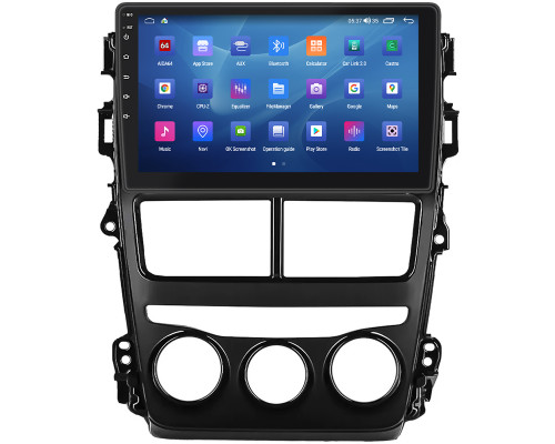 Штатная магнитола Lesko для Toyota Yaris III Рестайлинг 2 2017-2020 экран 9" 2/32Gb CarPlay 4G Wi-Fi GPS Prime