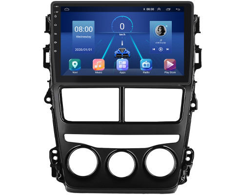 Штатная магнитола Lesko для Toyota Yaris III Рестайлинг 2 2017-2020 экран 9" 2/32Gb 4G Wi-Fi GPS Top