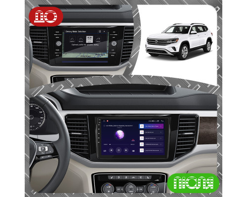 Штатная магнитола Lesko для Volkswagen Atlas I 2017-2020 экран 9" 4/64Gb CarPlay 4G Wi-Fi GPS Prime