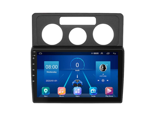 Штатная магнитола Lesko для Volkswagen Caddy III 2004-2010 экран 10" 4/32Gb 4G Wi-Fi GPS Top