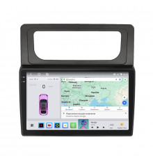 Штатная магнитола Lesko для Volkswagen Caddy III Рестайлинг 2010-2015 экран 10" 4/64 QLED CarPlay 4G Wi-Fi GPS 360 Prime