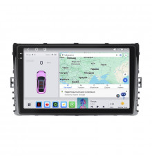 Штатная магнитола Lesko для Volkswagen Caravelle T6 Рестайлинг 2019-н.в. экран 9" 4/64 QLED CarPlay 4G Wi-Fi GPS 360 Prime