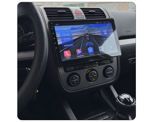 Штатная магнитола Lesko для Volkswagen Golf V 2003-2009 экран 10" 4/64Gb 4G Wi-Fi GPS Top