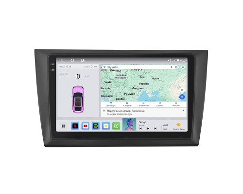 Штатная магнитола Lesko для Volkswagen Golf VI 2008-2012 экран 9" 4/64 QLED CarPlay 4G Wi-Fi GPS 360 Prime