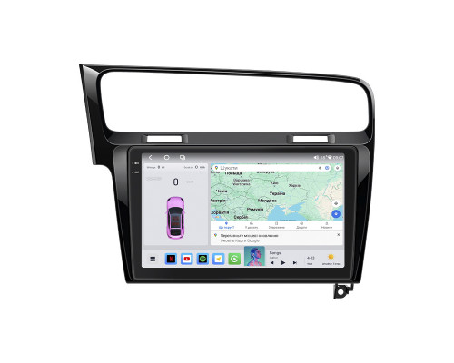 Штатная магнитола Lesko для Volkswagen Golf VII 2012-2017 экран 10" 4/64 QLED CarPlay 4G Wi-Fi GPS 360 Prime