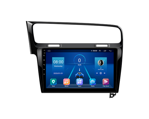 Штатная магнитола Lesko для Volkswagen Golf VII 2012-2017 экран 10" 2/32Gb 4G Wi-Fi GPS Top