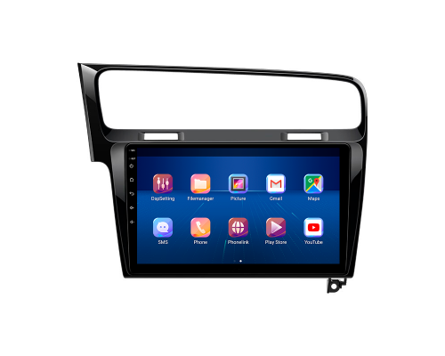 Штатная магнитола Lesko для Volkswagen Golf VII 2012-2017 экран 10" 4/32Gb 4G Wi-Fi GPS Top