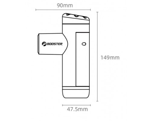 Ударный массажный перкуссионный пистолет Booster Mini X-01 (12V)