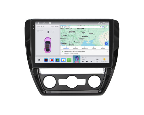 Штатная магнитола Lesko для Volkswagen Jetta VI 2010-2015 экран 10" 4/64 QLED CarPlay 4G Wi-Fi GPS 360 Prime