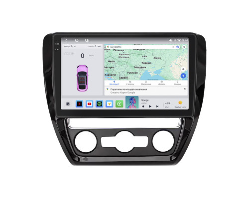 Штатная магнитола Lesko для Volkswagen Jetta VI Рестайлинг 2014-2018 экран 10" 4/64 QLED CarPlay 4G Wi-Fi GPS 360 Prime