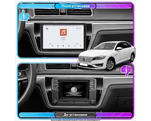 Штатная магнитола Lesko для Volkswagen Lavida I 2008-2015 экран 10" 4/64 QLED CarPlay 4G Wi-Fi GPS 360 Prime