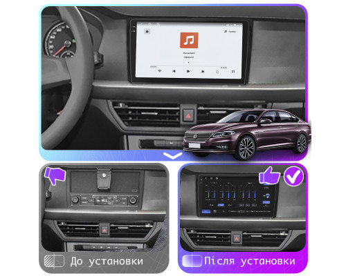 Штатная магнитола Lesko для Volkswagen Lavida III 2018-н.в. экран 9" 4/64 QLED CarPlay 4G Wi-Fi GPS 360 Prime