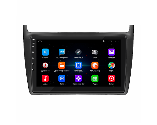Штатная магнитола Lesko для Volkswagen Polo V 2009-2015 экран 9" 1/16Gb Wi-Fi GPS Base