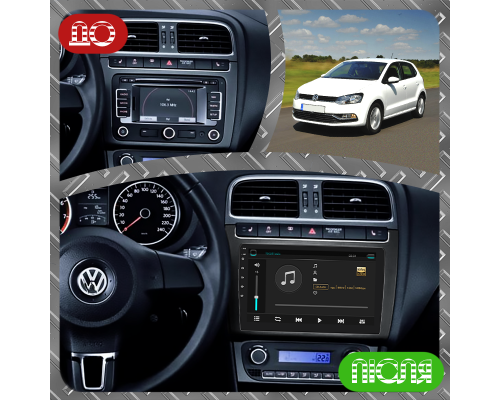 Штатная магнитола Lesko для Volkswagen Polo V 2009-2015 экран 9" 1/16Gb Wi-Fi GPS Base