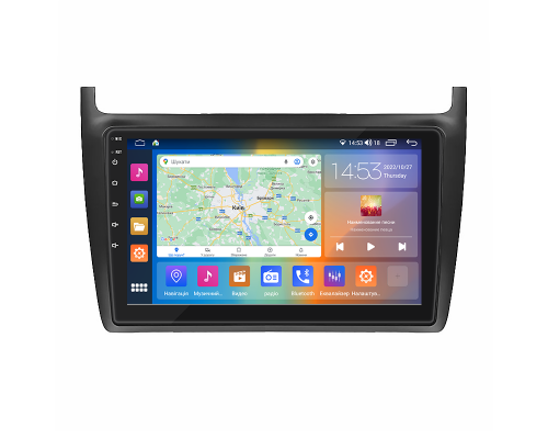 Штатная магнитола Lesko для Volkswagen Polo V 2009-2015 экран 9" 2/32Gb CarPlay 4G Wi-Fi GPS Prime
