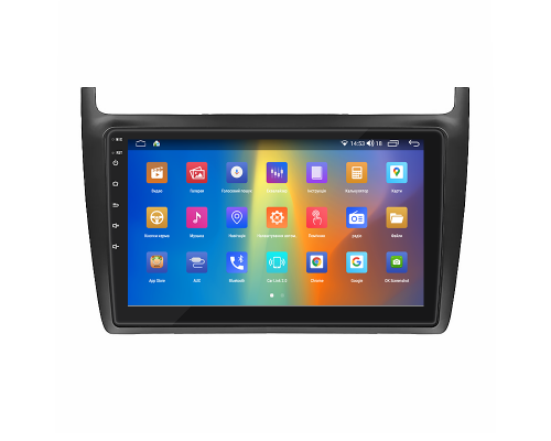 Штатная магнитола Lesko для Volkswagen Polo V 2009-2015 экран 9" 2/32Gb CarPlay 4G Wi-Fi GPS Prime