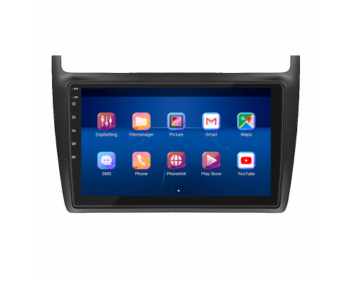 Штатная магнитола Lesko для Volkswagen Polo V 2009-2015 экран 9" 2/32Gb 4G Wi-Fi GPS Top