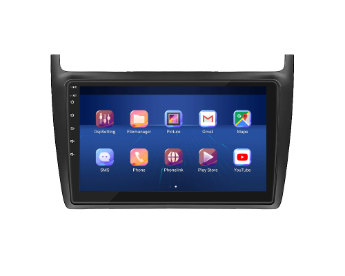 Штатная магнитола Lesko для Volkswagen Polo V 2009-2015 экран 9" 6/128Gb 4G Wi-Fi GPS Top
