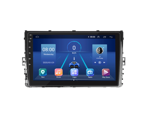 Штатная магнитола Lesko для Volkswagen Polo VI (EU Market) 2017-2021 экран 9" 6/128Gb 4G Wi-Fi GPS Top