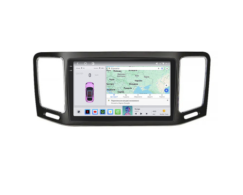 Штатная магнитола Lesko для Volkswagen Sharan II 2010-2015 экран 9" 4/64 QLED CarPlay 4G Wi-Fi GPS 360 Prime