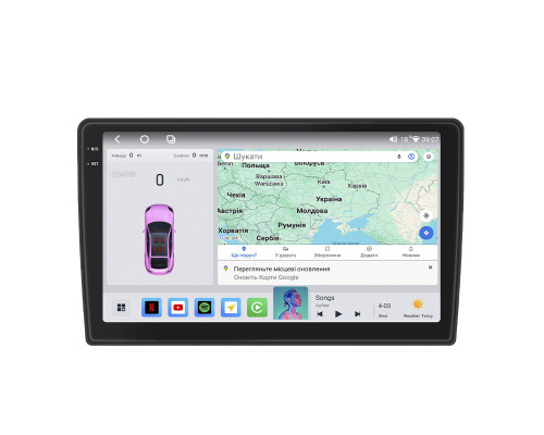 Штатная магнитола Lesko для Volkswagen Sharan II Рестайлинг 2015-н.в. экран 9" 4/64 QLED CarPlay 4G Wi-Fi GPS 360 Prime