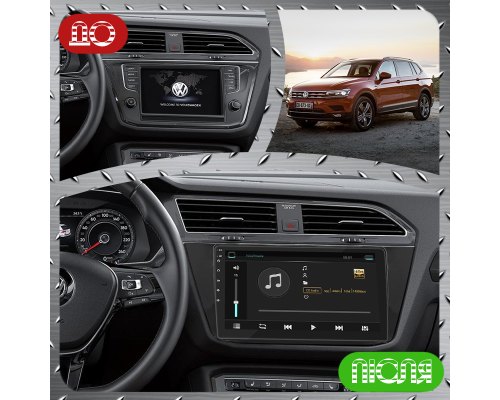 Штатная магнитола Lesko для Volkswagen Tiguan II 2016-2020 экран 10" 2/32Gb Wi-Fi GPS Base