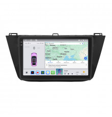 Штатная магнитола Lesko для Volkswagen Tiguan II Рестайлинг 2020-н.в. экран 10" 4/64 QLED CarPlay 4G Wi-Fi GPS 360 Prime