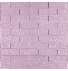 3D панель самоклеющаяся 700x770x3мм кирпич Светло-фиолетовый (015-3) SW-00000574