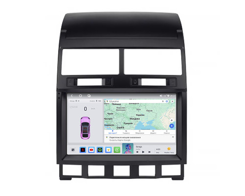 Штатная магнитола Lesko для Volkswagen Touareg I Рестайлинг 2006-2010 экран 9" 4/64 QLED CarPlay 4G Wi-Fi GPS 360 Prime