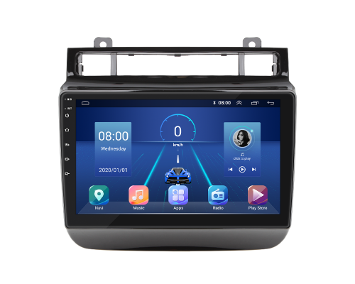 Штатная магнитола Lesko для Volkswagen Touareg II 2010-2014 экран 9" 2/32Gb 4G Wi-Fi GPS Top