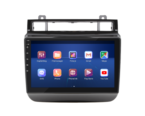 Штатная магнитола Lesko для Volkswagen Touareg II 2010-2014 экран 9" 4/64Gb 4G Wi-Fi GPS Top