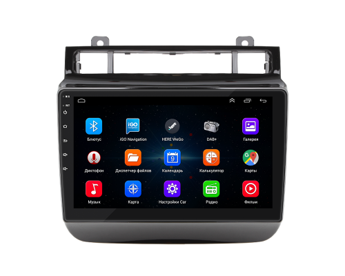 Штатная магнитола Lesko для Volkswagen Touareg II Рестайлинг 2014-2018 экран 9" 1/16Gb Wi-Fi GPS Base
