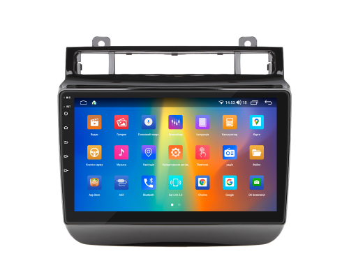 Штатная магнитола Lesko для Volkswagen Touareg II Рестайлинг 2014-2018 экран 9" 4/64Gb CarPlay 4G Wi-Fi GPS Prime