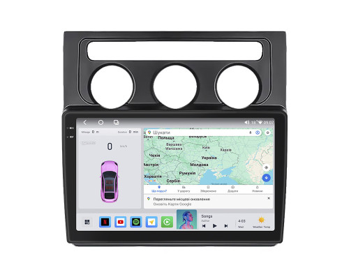 Штатная магнитола Lesko для Volkswagen Touran I 2003-2006 экран 10" 4/64 QLED CarPlay 4G Wi-Fi GPS 360 Prime