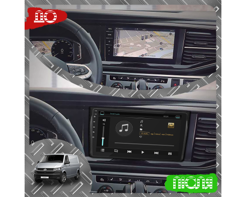 Штатная магнитола Lesko для Volkswagen Transporter T6 Рестайлинг 2019-н.в. экран 9" 2/32Gb Wi-Fi GPS Base