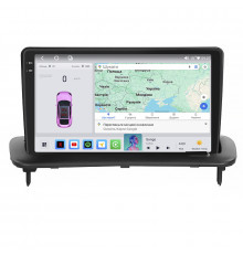 Штатная магнитола Lesko для Volvo C70 II 2005-2009 экран 9" 4/64 QLED CarPlay 4G Wi-Fi GPS 360 Prime