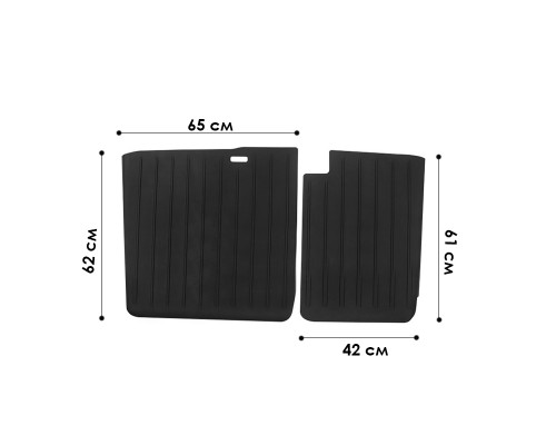 Защитная накладка Tesla Model 3 (TSL22062401) в багажник на задние спинки сидений Black