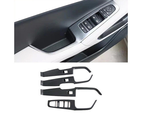 Декоративные внутренние накладки на ручки дверей для BYD Yuan UP 4 шт из углеродного волокна