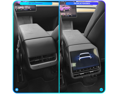 Мультимедийный экран Mekede MTS1 8,66" для Tesla model 3 Y для пассажира Android Car-Play + Android auto с Управление климатом Prime 4/64 Car-Play