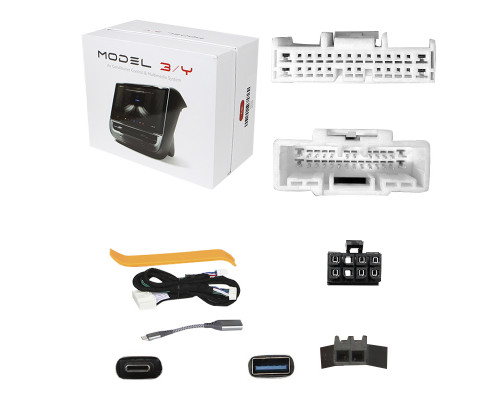 Мультимедийный экран Mekede MTS3 7" для Tesla model 3 Y для пассажира Android Car-Play + Android auto с Управление климатом Prime 2/32 Car-Play