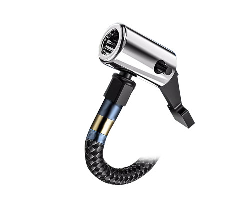 Портативный автомобильный компрессор HELLOLEIBOO CQB-008-04 беспроводной с дисплеем фонариком Type-C