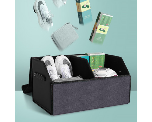 Автомобильный органайзер 5699 Gray компактный вместительный два отдела для хранения на магнитах с ручкой  66*32*29 см