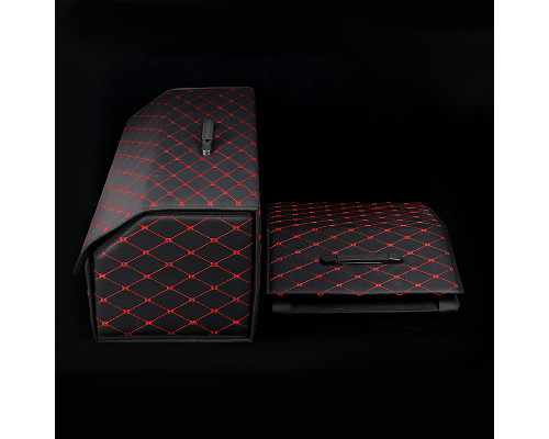 Автомобильный органайзер XY0-52 Black-Red компактный вместительный два отдела для хранения на магнитах с ручкой  40*31*29 см