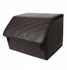 Автомобильный органайзер ZWX-002 Black-Red компактный вместительный два отдела для хранения на липучке с ручкой  65*30*30 см