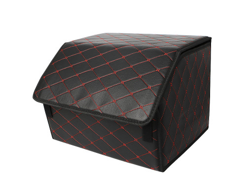 Автомобильный органайзер ZWX-002 Black-Red компактный вместительный два отдела для хранения на липучке с ручкой  65*30*30 см