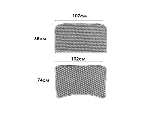 Автомобильная солнцезащитная шторка для панорамы Tesla Model 3 2019-2023 White