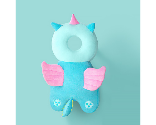 Детская защитная подушка - рюкзак Tochang для защиты головы при падении подголовник Единорог