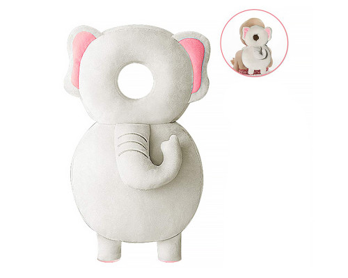 Детская защитная подушка - рюкзак Tochang для защиты головы при падении подголовник Слон